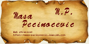 Maša Pečinoćević vizit kartica